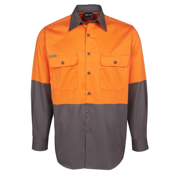 Jb's Hi Vis L/s 150g Shirt - 6HWSL-Queensland Workwear Supplies