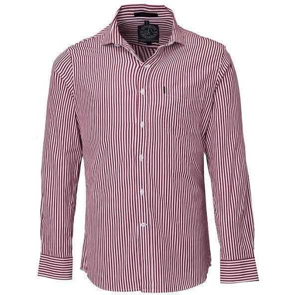 Pilbara (Mens) RMPC012 - Single Pocket Long Sleeve Shirt (Blue/White Stripe)