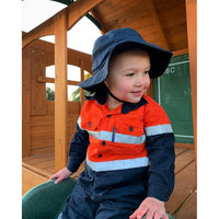 Aussie Kids HiVis Shirt - KIDHVSHT-Queensland Workwear Supplies