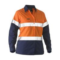 BISLEY WOMENS BW SHIRT LS LW TAPE RECYCLED - BL6996T-Queensland Workwear Supplies