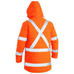 Bisley Taped HiVis Unisex Puffer Jacket With X-Back - BJ6379XT