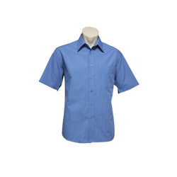 BizMens Micro Check Business Short Sleeve Shirt - SH817