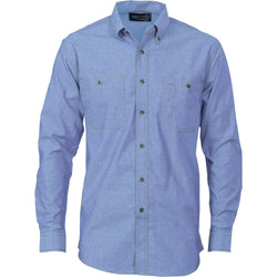 DNC Cotton Chambray Long Sleeve Shirt - 4102
