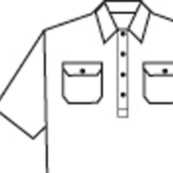 DNC Cotton Drill Closed Front Short Sleeve Work Shirt - 3203