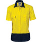 DNC Ladies HiVis 2-Tone Short Sleeve Drill Shirt - 3931