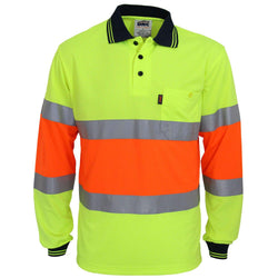 DNC Taped HiVis 2-Tone Cool-Dry Long Sleeve Polo - 3709
