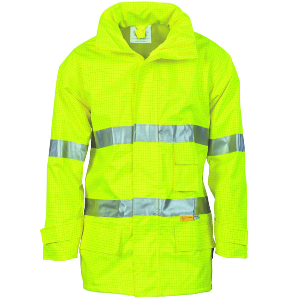 DNC Taped HiVis Breathable Anti-Static Jacket - 3875-Queensland Workwear Supplies