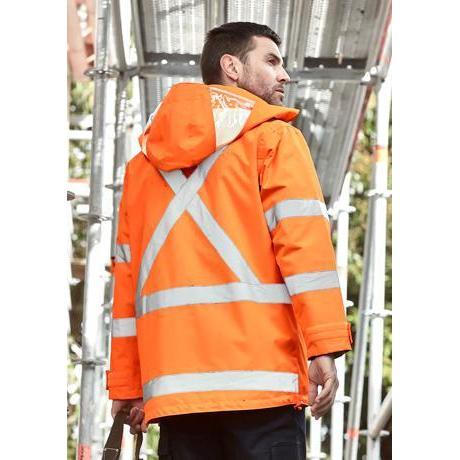 Mens Hi Vis X Back Taped 4 in 1 Waterproof Jacket ZJ616 main image 1