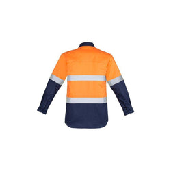 Syzmik Mens Taped HiVis Closed Front Long Sleeve Shirt - ZW550