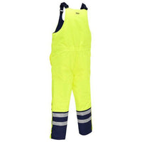 BISLEY Taped Hi Vis Freezer Bib & Brace Coverall - BAB6452T-Queensland Workwear Supplies