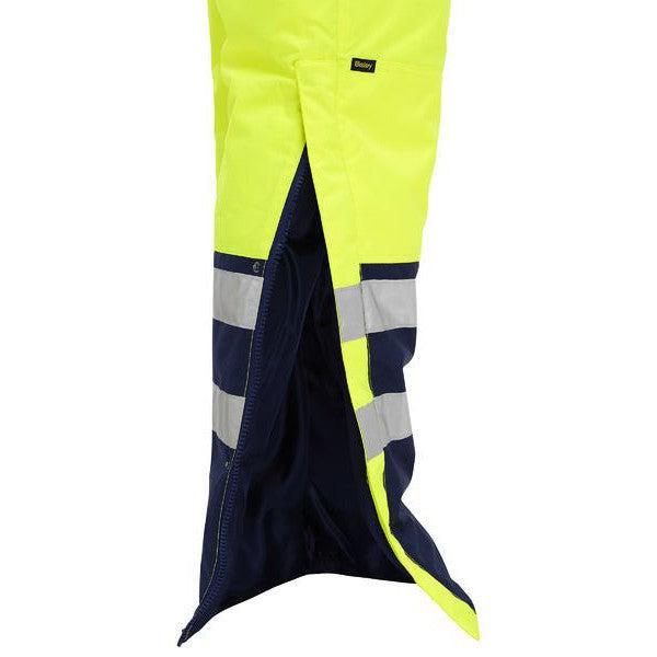 BISLEY Taped Hi Vis Freezer Bib & Brace Coverall - BAB6452T-Queensland Workwear Supplies