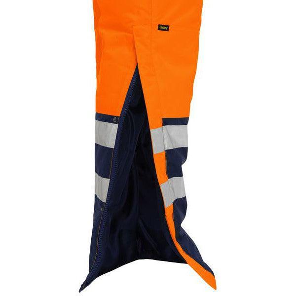 BISLEY Taped Hi Vis Freezer Bib & Brace Coverall - BAB6452T-Queensland Workwear Supplies