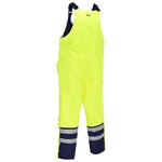 BISLEY Taped Hi Vis Freezer Bib & Brace Coverall - BAB6452T-Queensland Workwear Supplies