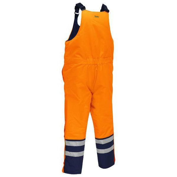 BISLEY Taped Hi Vis Freezer Bib & Brace Coverall - BAB6452T-Queensland Workwear Supplies