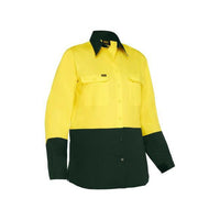BISLEY WOMENS SHIRT LS COOL LW - BL6895-Queensland Workwear Supplies