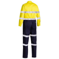 Bisley Taped Hi Vis Drill Coverall - BC6357T-Queensland Workwear Supplies