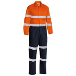 Bisley Taped Hi Vis Drill Coverall - BC6357T-Queensland Workwear Supplies