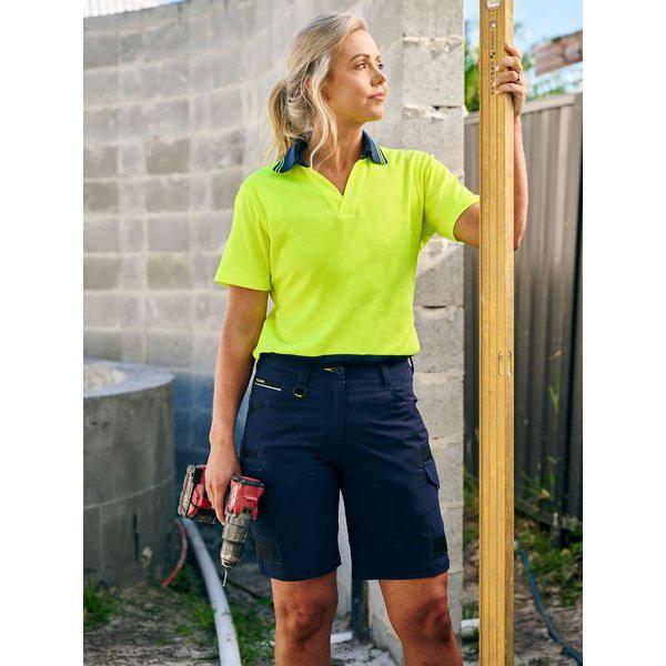 Bisley Women's Flex and Move 4-Way Stretch Zip Cargo Shorts - BSHL1332-Queensland Workwear Supplies