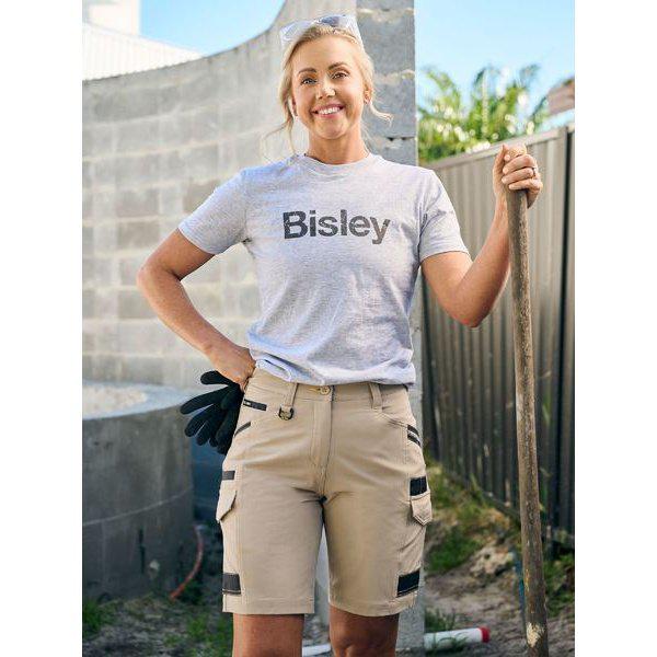 Bisley Women's Flex and Move 4-Way Stretch Zip Cargo Shorts - BSHL1332-Queensland Workwear Supplies