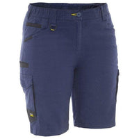 Bisley Women's Flx & Move Elastic Waist Cargo Short - BSHL1338-Queensland Workwear Supplies