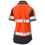 Bisley Womens Taped HiVis 2Tone V-Neck Short Sleeve Polo - BKL1225T-Queensland Workwear Supplies