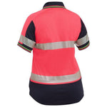 Bisley Womens Taped HiVis 2Tone V-Neck Short Sleeve Polo - BKL1225T-Queensland Workwear Supplies