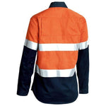 Bisley Womens Taped HiVis Cool Lightweight Long Sleeve Drill Shirt - BL6896-Queensland Workwear Supplies