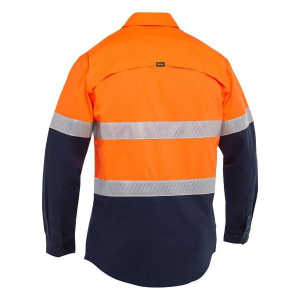 Bisley X Airflow Hi Vis Taped Stretch Ripstop Shirt - BS6491T-Queensland Workwear Supplies