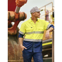 Bisley X Airflow Hi Vis Taped Stretch Ripstop Shirt - BS6491T-Queensland Workwear Supplies