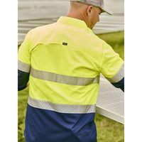 Bisley X Airflow Hi Vis Taped Stretch Ripstop Shirt - BS6491T-Queensland Workwear Supplies