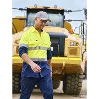 Bisley X Airflow Hi Vis Taped Stretch Ripstop Shirt - BS6491T-Queensland Workwear Supplies