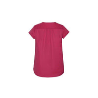 Biz Corporates Womens Kayla V-neck Pleat Blouse - RB967LS-Queensland Workwear Supplies