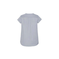 Biz Corporates Womens Kayla V-neck Pleat Blouse - RB967LS-Queensland Workwear Supplies