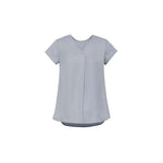 Biz Corporates Womens Kayla V-neck Pleat Blouse - RB967LS-Queensland Workwear Supplies