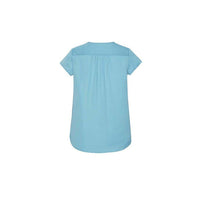 Biz Corporates Womens Kayla V-neck Pleat Blouse - RB967LS-Queensland Workwear Supplies
