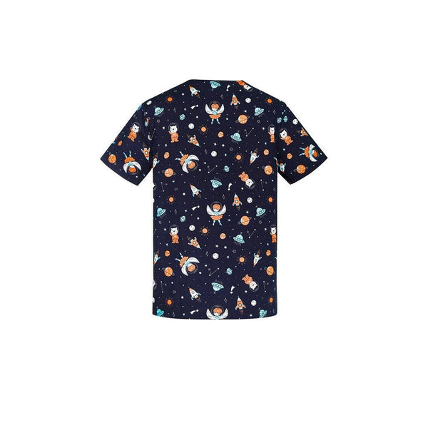 BizCare Mens Space Party Scrub Top - CST148MS-Queensland Workwear Supplies
