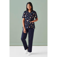 BizCare Womens Space Party Scrub Top - CST148LS-Queensland Workwear Supplies