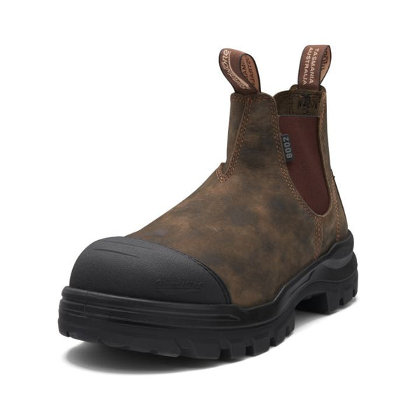 Blundstone RotoFlex Rustic Brown Water-Resistant Nubuck Elastic Side Safety Boot 8002-Queensland Workwear Supplies