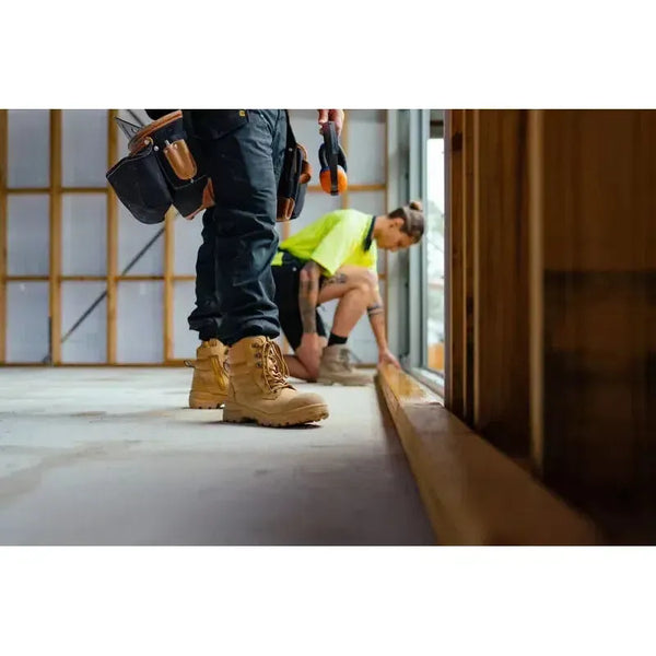 Blundstone RotoFlex Wheat water-resistant nubuck 150mm zip sided safety boot - 8060-Queensland Workwear Supplies