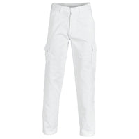 DNC Cargo Pants Cotton Drill White - 3312-Queensland Workwear Supplies