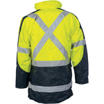 DNC Taped Hi Vis X-Back 2-Tone 6in1 Contrast Jacket - 3998-Queensland Workwear Supplies