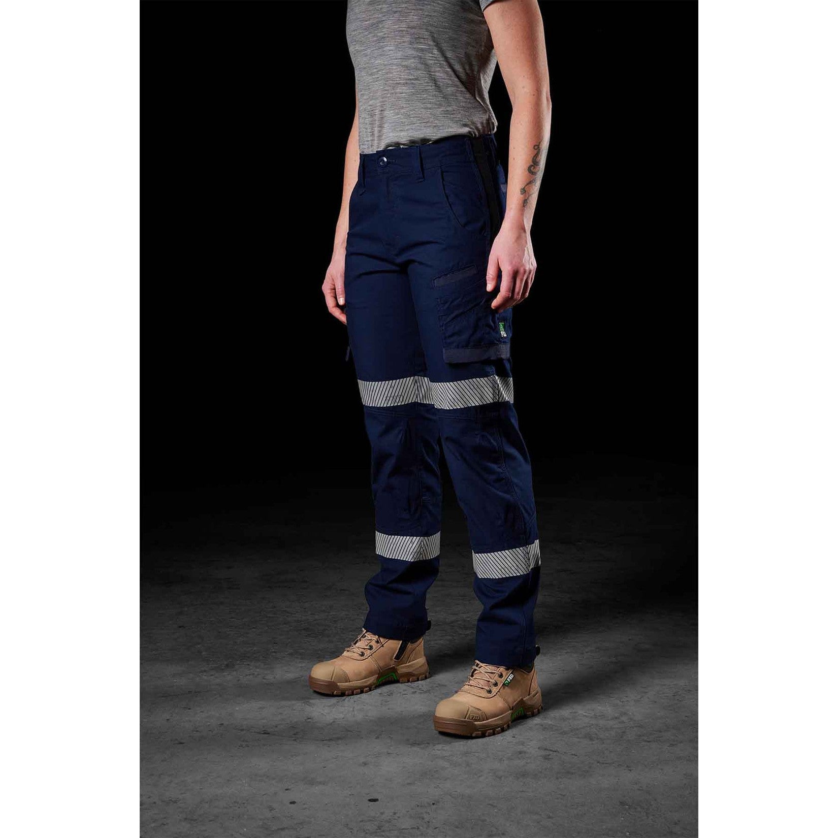 Buy Taped cuffed womens work pant by ELWD Workwear online - she wear
