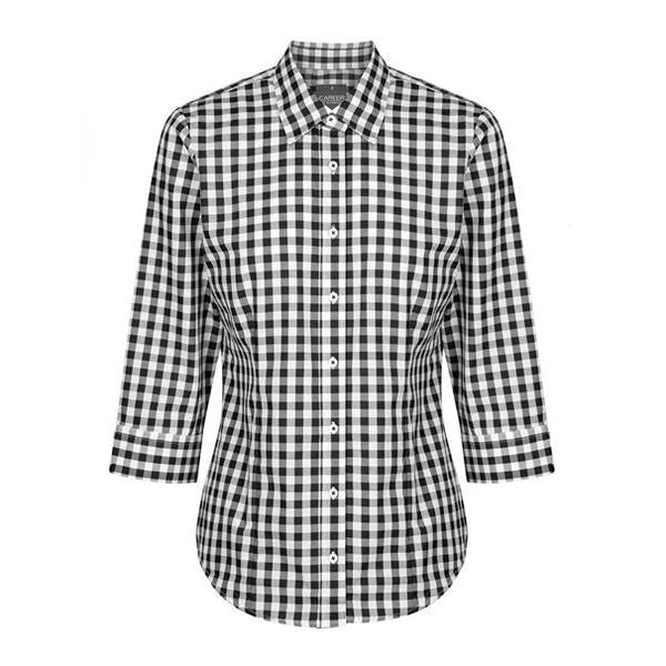 Gloweave Career RoyOxf Gingham CR S-Queensland Workwear Supplies
