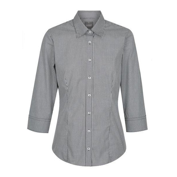 Gloweave Career Westgarth WOMEN'S GINGHAM 3/4 SLEEVE SHIRT-Queensland Workwear Supplies