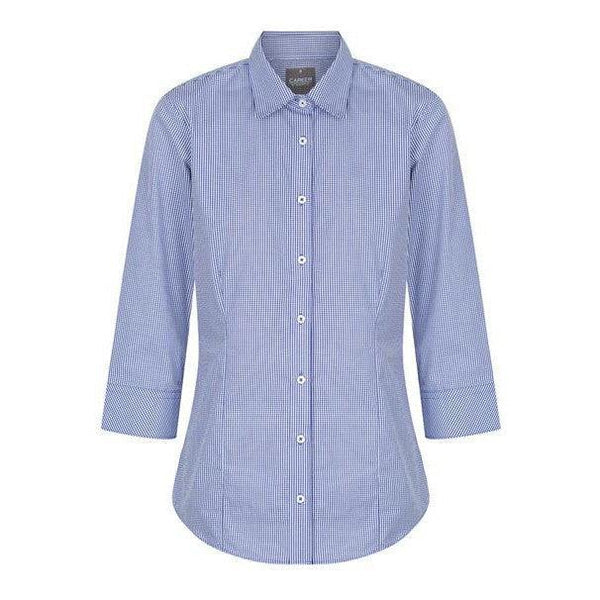 Gloweave Career Westgarth WOMEN'S GINGHAM 3/4 SLEEVE SHIRT-Queensland Workwear Supplies