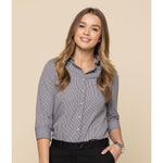 Gloweave Career Westgarth WOMEN'S GINGHAM 3/4 SLEEVE SHIRT-Queensland Workwear Supplies