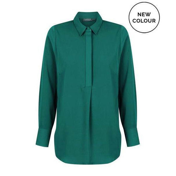 Gloweave L Slv 1/2 Placket Blouse - 1797WL-Queensland Workwear Supplies