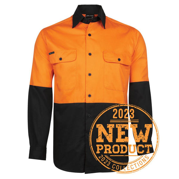 Jb's Hi Vis L/s 150g Shirt - 6HWSL-Queensland Workwear Supplies