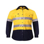 Kids 2 Tone Open Front Shirt with Tape - RM4050R-Queensland Workwear Supplies
