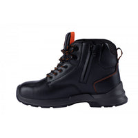 Oliver 15534Z BLACK LACE UP ZIP SIDE BOOT-Queensland Workwear Supplies